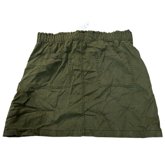 LOFT Women's Button Front Detail Skirt Size L In Green - Picture 2 of 8